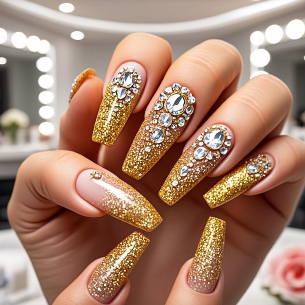 Uñas Acrílicas - Extensiones acrílicas con diseño personalizado.